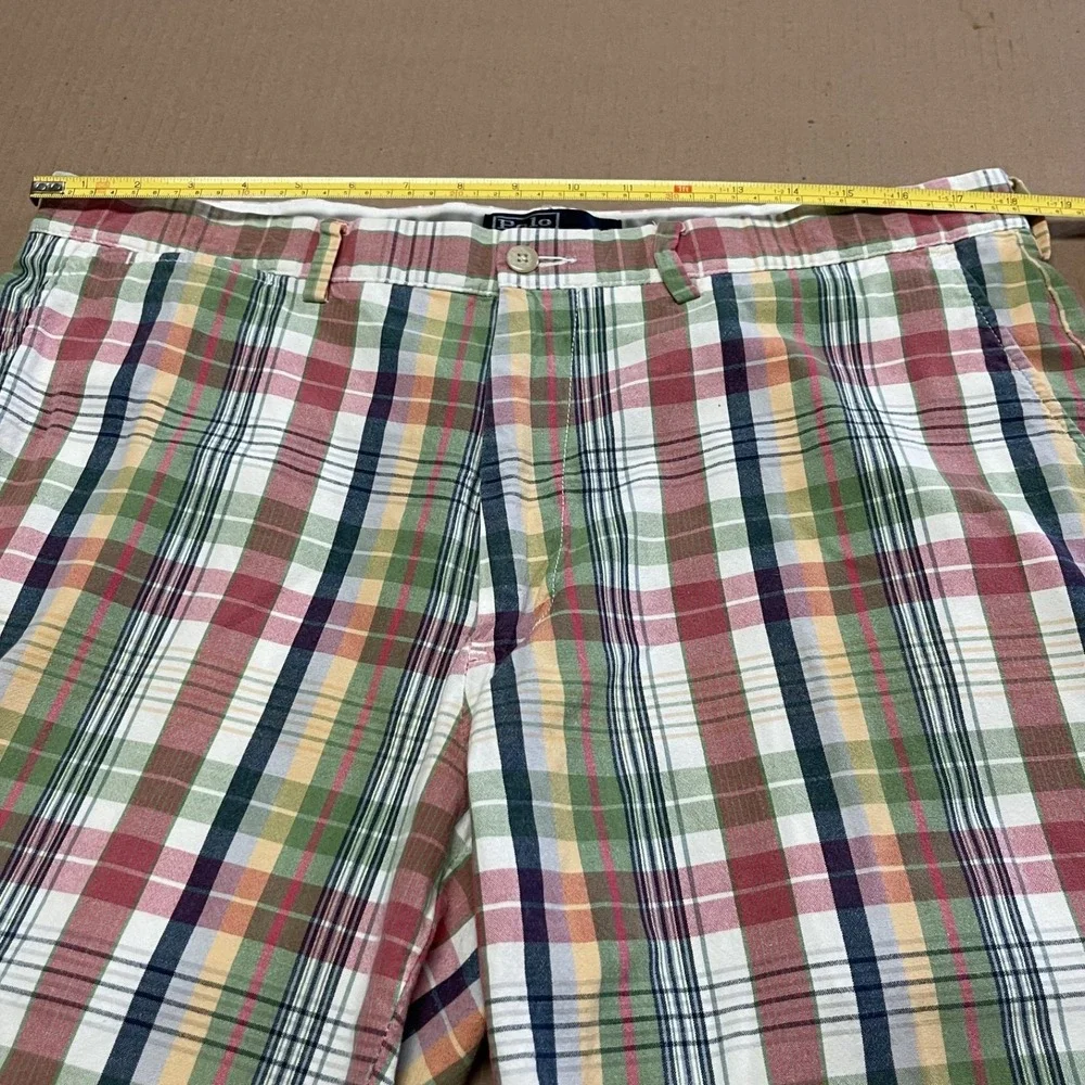 Vintage Polo Ralph Lauren Shorts Men's 36 Plaid Prospect Short Classic 9